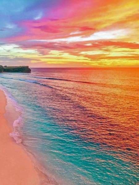 Tropical Rainbow Sunset Paint with Diamonds - Goodnessfind