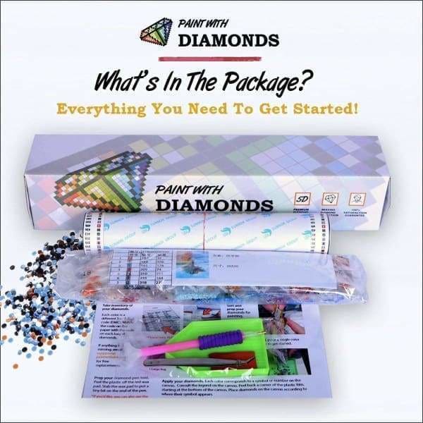 Nature Diamond Painting Kit - Swamp Party-Square 20x30cm- - Paint With Diamonds