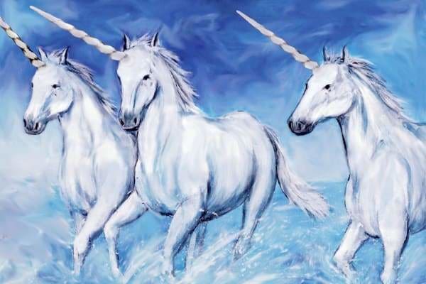Unicorn Diamond Painting Kit - Three Unicorns-Square 20x30cm- - Paint With Diamonds
