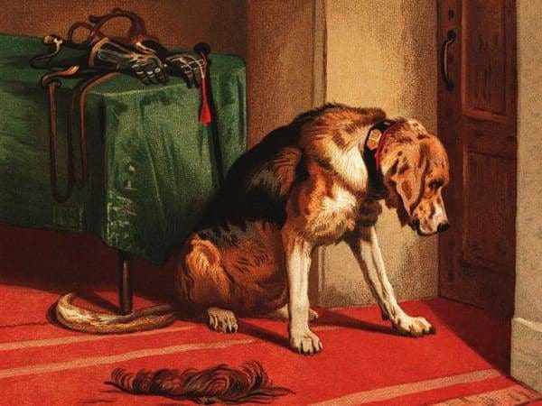 Famous Art Diamond Painting Kit - Victorian Bloodhound Mastiff Waiting- - Paint With Diamonds